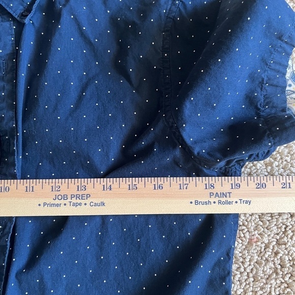 Denim & Flower Blue Casual Button Down Shirt 310 - Picture 10 of 12